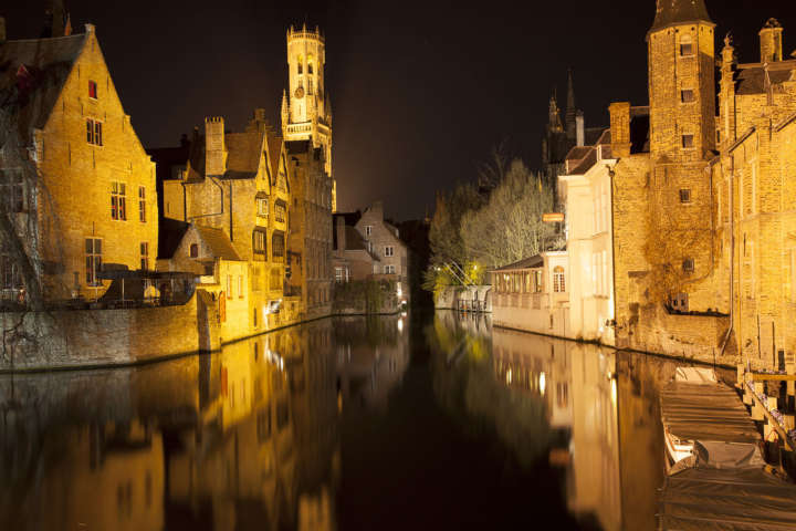 O Relais Bourgondisch Cruyce está inserido em diversos cartões postais de Bruges