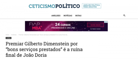 Ataque do Ceticismo Político contra Dimenstein