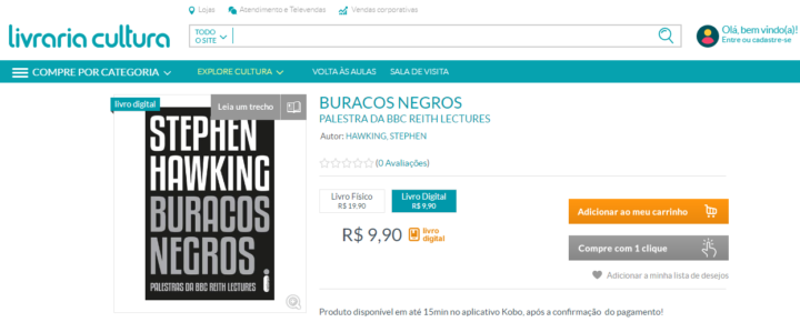 Livraria Cultura tem produtos sobre Stephen Hawking com preço em conta