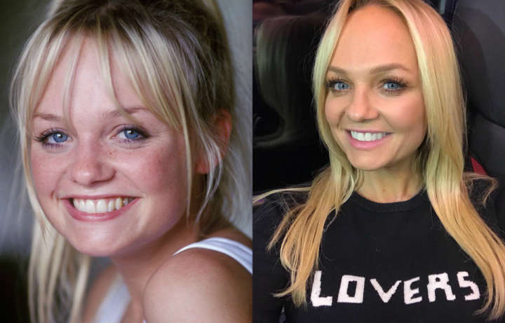 Fotos de Emma Bunton aos 17 e 41 anos