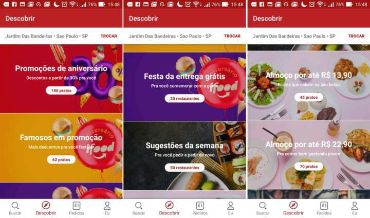 iFood faz promoção de aniversário