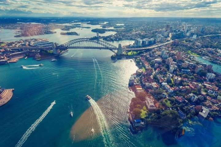 Vista da baía de Sydney, uma das cidades preferidas dos brasileiros