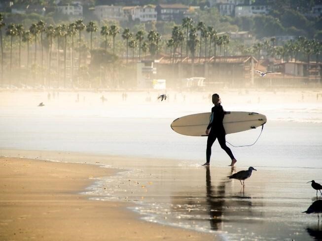 San Diego tem uma famosa cultura de surfe e de cafés