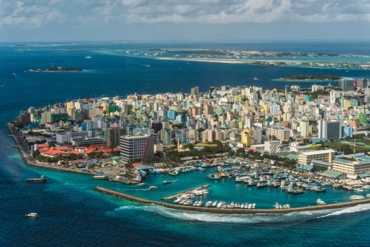 Vista de Malé, capital das ilhas Maldivas