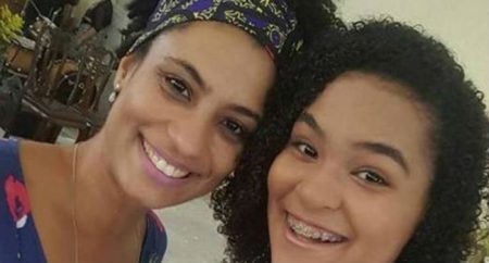 Marielle Franco com a filha, Luyara Santos