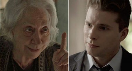 Mercedes (Fernanda Montenegro) e Patrick (Thiago Fragoso) em “O Outro Lado do Paraíso”