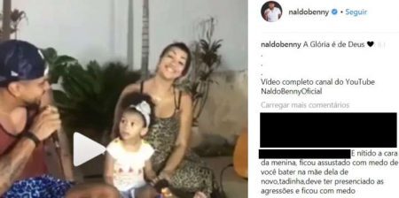 Comentários dos internautas sobre reação da filha de Naldo e Ellen Cardoso