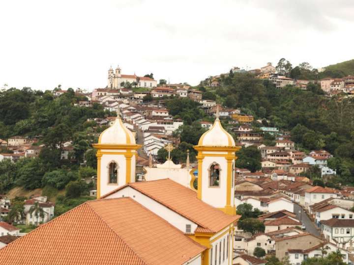 As igrejas marcam a paisagem da cidade histórica mineira