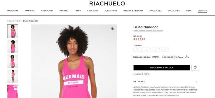 Riachuelo vende moda praia com até 60% de desconto