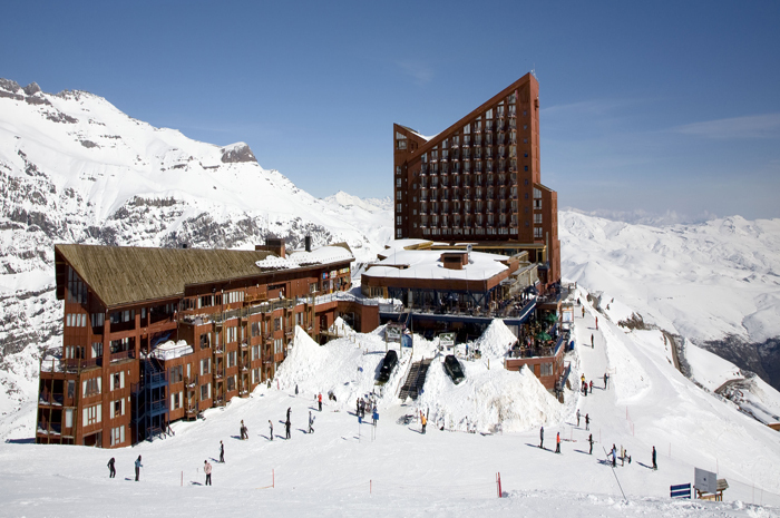 Vista do complexo do resort chileno Valle Nevado