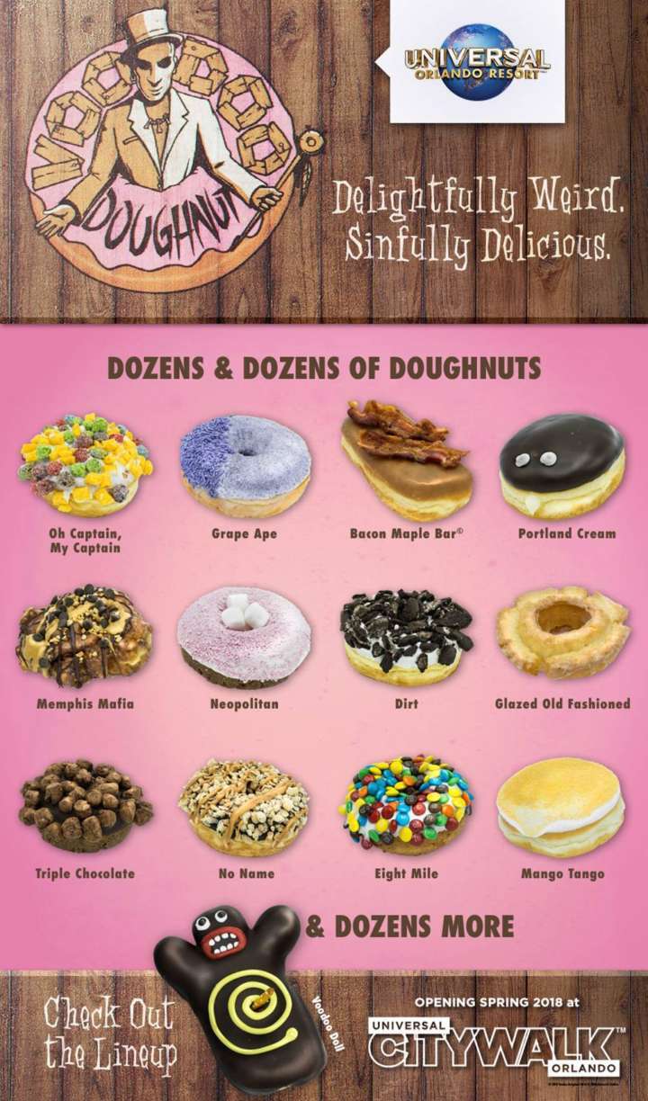 Os donuts inusitados da Voodoo Doughnut, que vai abrir uma unidade no Universal CityWalk , em Orlando