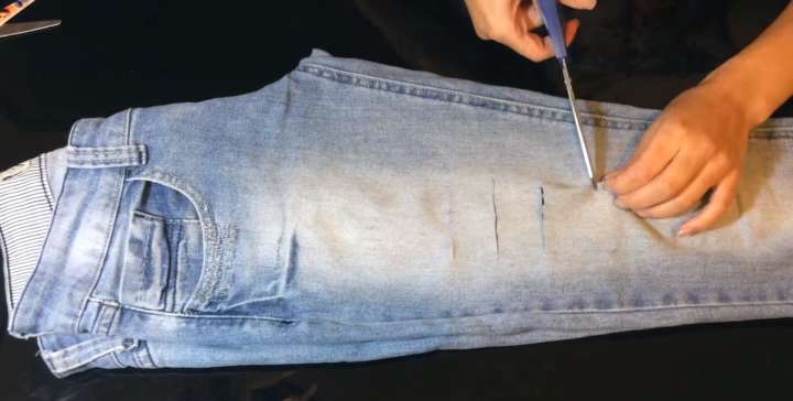 customizar calça jeans rasgado