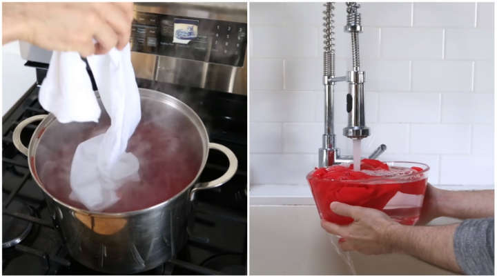 Vídeo mostra que é possível colorir meia-calça com suco em pó!