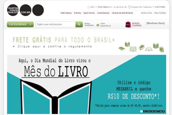 Livraria Martins Fontes promove o Mês do Livro