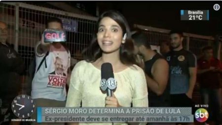 Homem invade reportagem do SBT