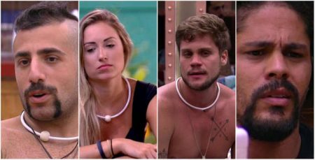 Kaysar, Jéssica, Breno e Viegas, participantes do BBB 18.