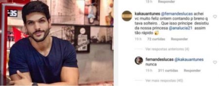 Questionado por seguidor, Lucas Fernandes demonstrou que não desistirá do relacionamento de 5 anos