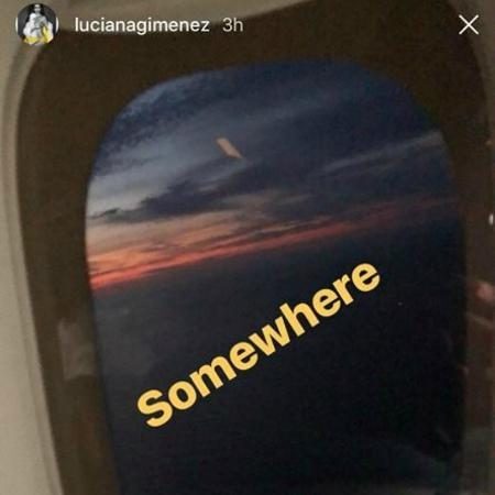 Stories de Luciana Gimenez a caminho de Nova York, nos EUA