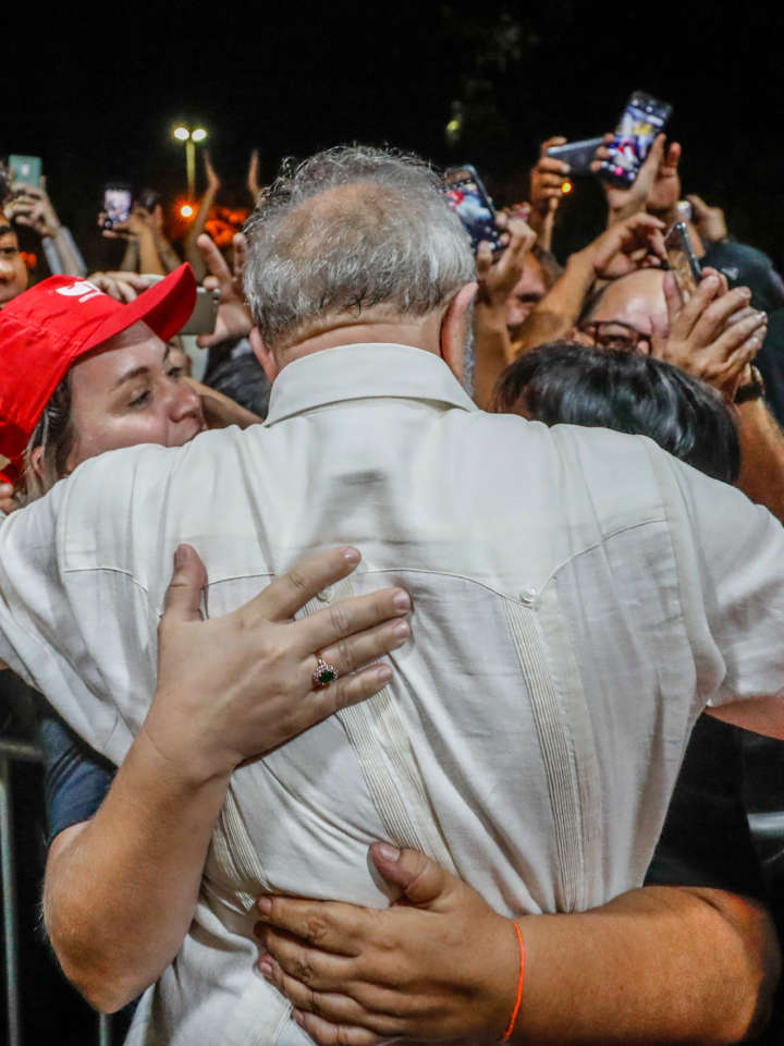 O ex-presidente Lula durante evento