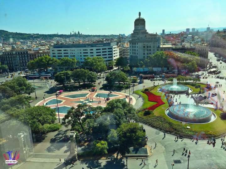 Vista panorâmica da praça da Catalunha