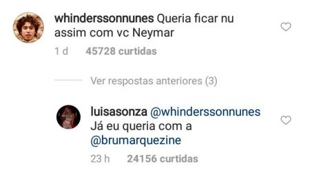 Whindersson Nunes e Luísa Sonza brincam em foto de Neymar e Marquezine