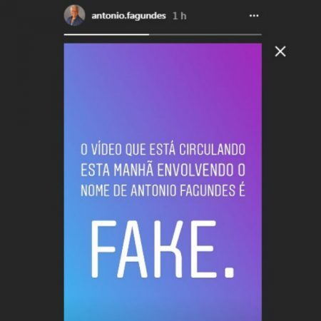 Print da publicação de Antonio Fagundes