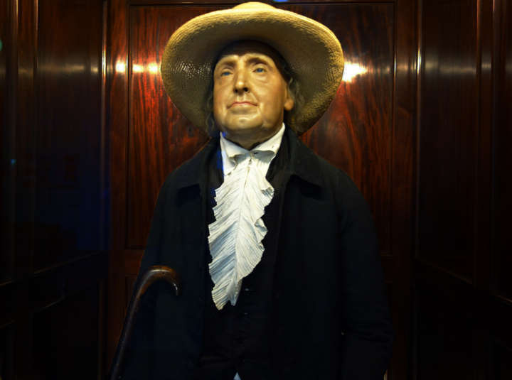 O esqueleto vestido do filósofo Jeremy Bentham