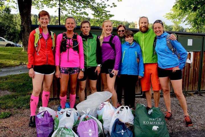 Equipe de plogging da Suécia