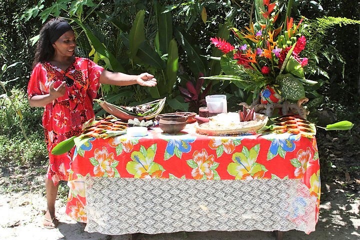 Almoço com comidas típicas