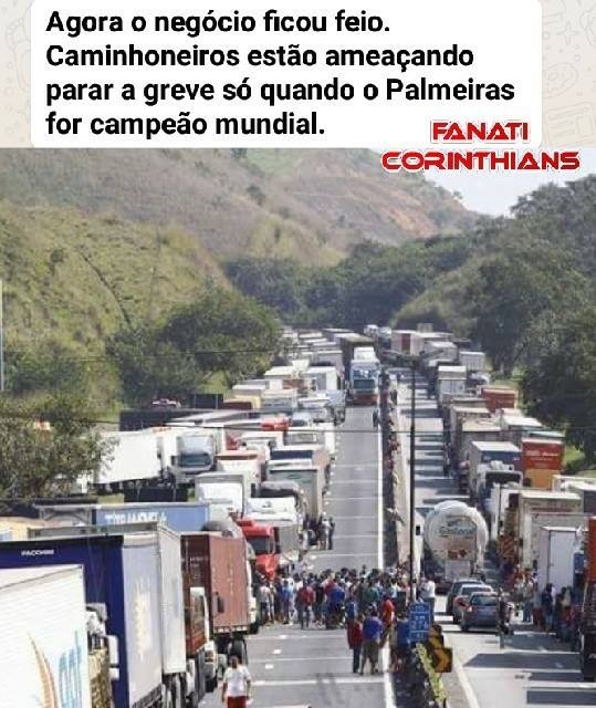 Meme que minha família mandou pelo zap zap durante a greve dos caminhoneiros