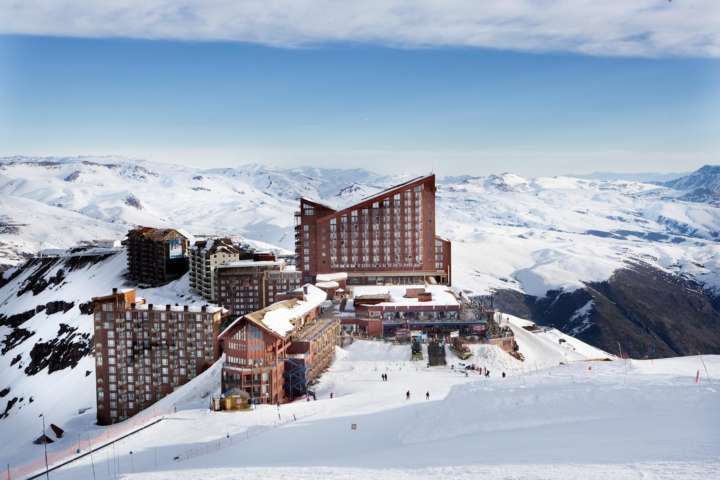 Visão geral do complexo hoteleiro do Valle Nevado