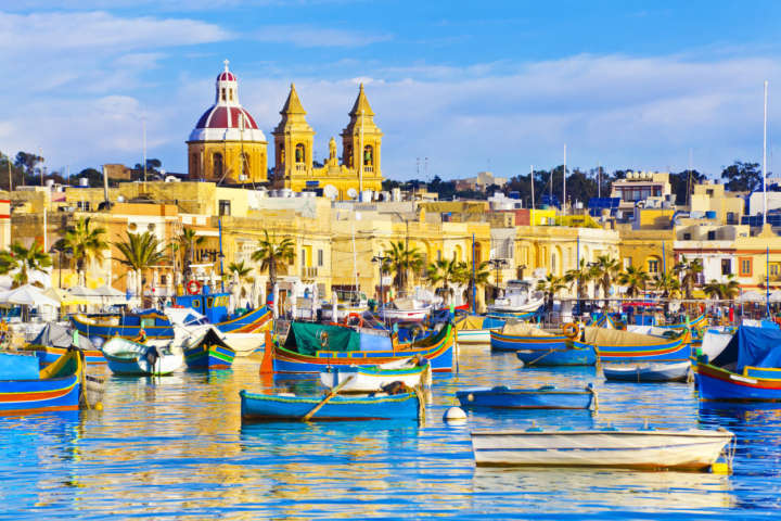 Vilarejo de Marsaxlokk, em um dos destinos mais conhecidos de Malta