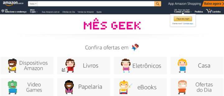 Em maio Amazon promove o mês geek
