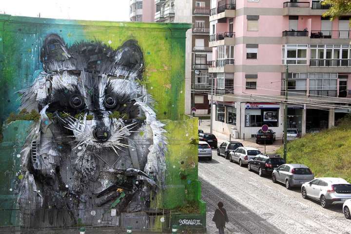 Grafite de Bordalo ll, em Lisboa