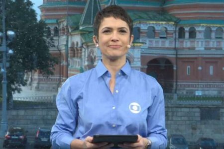 A apresentadora Sandra Annenberg se sentiu indisposta na Rússia