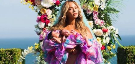 Beyoncé e os gêmeos Sir e Rumi