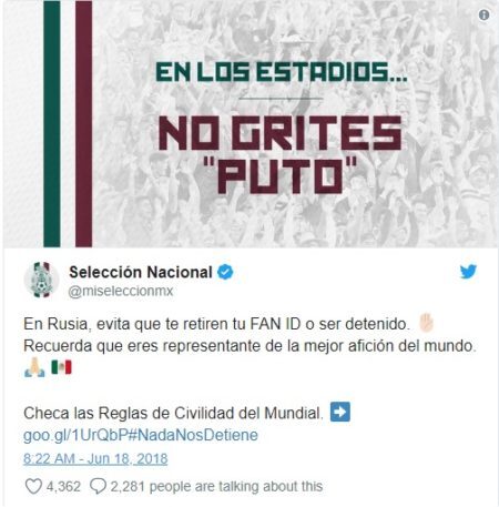 Campanha lançada pela federação mexicana para acabar com insultos homofóbicos nos estádios