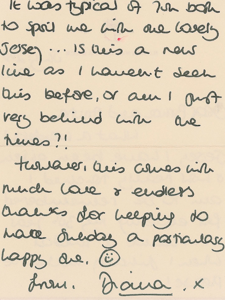  Carta inédita de Diana vai à leilão