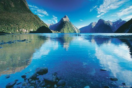 Vista do Milford Sounds, no Parque Nacional de Fiordland, uma das atrações da Nova Zelândia