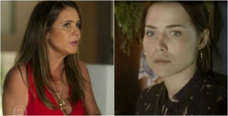 Laureta (Adriana Esteves) e Rosa (Letícia Colin) em “Segundo Sol”