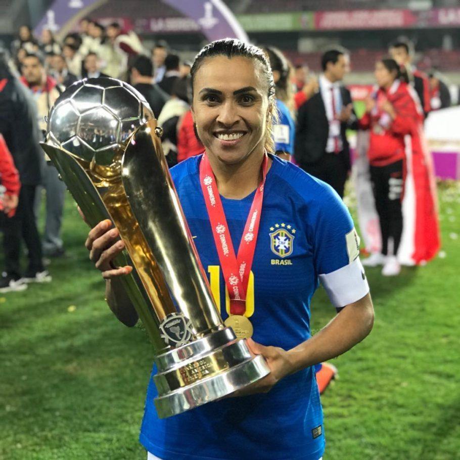 Marta, que ganhou por seis vezes o título de melhor jogadora de futebol do mundo