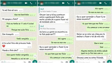 Mensagens mostram criminoso convidando menina de 11 anos para encontro em Marília, no interior de SP