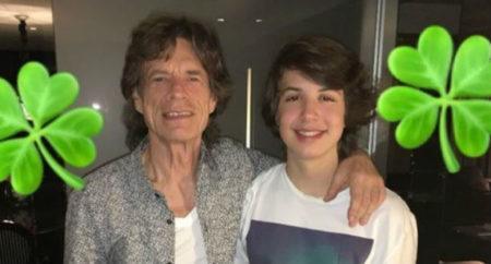 Mick Jagger com o filho Lucas Jagger