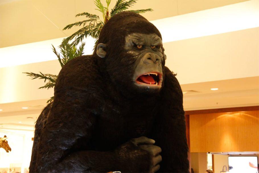 O King Kong –de quatro metros de altura– é uma das novidades do parque