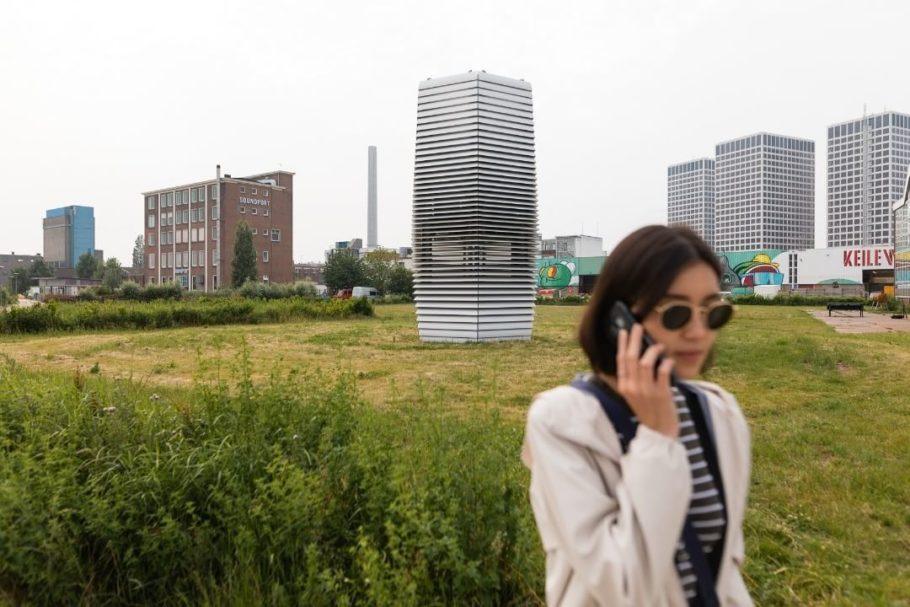 A Smog Free Tower foi apresentada pelos seus inventores como o maior purificador de ar do mundo