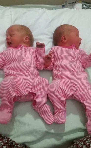 Willow e Freya nasceram de 37 semanas