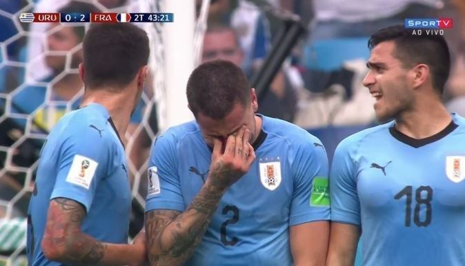 A França eliminou o Uruguai nas quartas de final