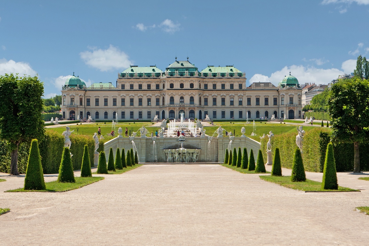 Vista do Palácio Belvedere, em Viena; Áustria ficou em 2º lugar