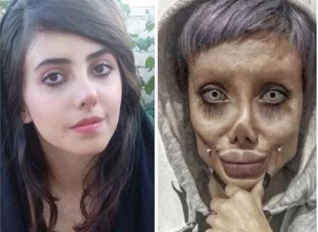 Sahar Tabar explicou que tudo não passou de uma brincadeira feita com maquiagem