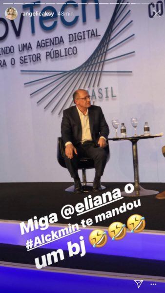 Angélica marcou Eliana em post sobre confusão de Geraldo Alckmin sobre as duas